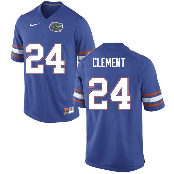 Men's NCAA Florida Gators Iverson Clement #24 Stitched Authentic Nike Blue College Football Jersey XCO7165LX